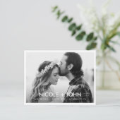 白黒のシンプル日付はがきを保存2 案内ポストカード (スタンド正面)