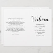 白黒のシンプル結婚披露宴 (正面/裏面)