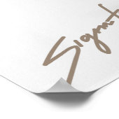 白黒のシンプル芸術 ポスター (角)