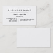 白黒のシンプルManagerモダン名刺 名刺 (正面/裏面)