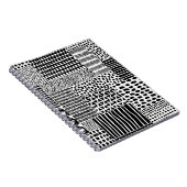 白黒のシームレスなドードルパターン。手で引く ノートブック (右側)