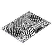 白黒のシームレスなドードルパターン。手で引く ノートブック (左側)