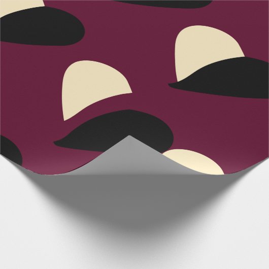 白黒のシームレスなハート。セントヴァ ラッピングペーパー (角)