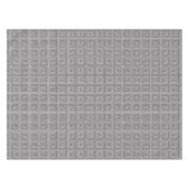 白黒のシームレスな幾何学的パターン テーブルクロス (正面(横))