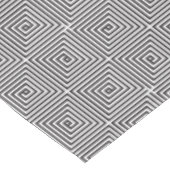 白黒のシームレスな幾何学的パターン テーブルクロス (アングル)