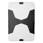 白黒のジオメトはっきりしたリミニマル バスマット (正面縦)