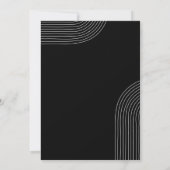 白黒のジオメトシンプルリモダンミニマルの 招待状 (裏面)