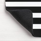 白黒のジオメトストライプリパターン マウスパッド (コーナー)