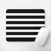 白黒のジオメトストライプリパターン マウスパッド (マウス)