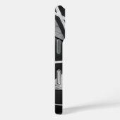 白黒のジオメトリックアーキテクチャ – はっきりした モダン Case-Mate iPhoneケース (裏面 / 右)