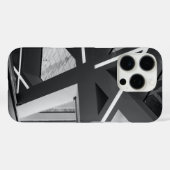 白黒のジオメトリックアーキテクチャ – はっきりした モダン Case-Mate iPhoneケース (裏面 (横))