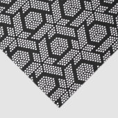 白黒のジオメトリックパタ点々のあるーンのラップ 薄葉紙 (詳細)