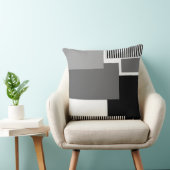 白黒のジオメトリック形状 クッション (椅子)