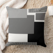 白黒のジオメトリック形状 クッション (ブランケット)