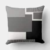 白黒のジオメトリック形状 クッション (裏面)