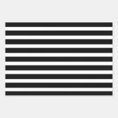 白黒のジオメトリック形状 ラッピングペーパーシート (正面3)