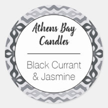 白黒のジオメトリック製品ラベル