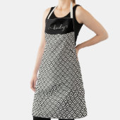 白黒のジオメトリパターン エプロン (インサイチュ)