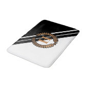 白黒のジオメトリ バスマット (アングル)