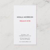 白黒のジグザグモダンパターン 名刺 (裏面)