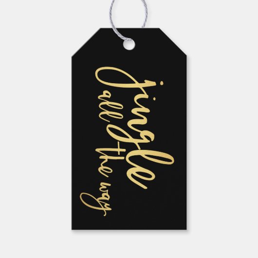 白黒のジャングル ギフトタグ (正面)