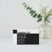 白黒のジャーナリストの名刺 名刺 (スタンド正面)