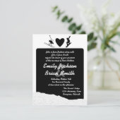 白黒のスキースノーボーダーのカスタムな結婚式の招待 招待状 (スタンド正面)