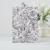 白黒のスクラッチアート カード (スタンド正面)