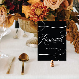 白黒のスクリプトの予約結婚テーブル記号