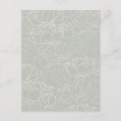 白黒のスクリプトエレガント詳細 エンクロージャーカード (裏面)