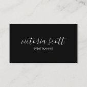 白黒のスクリプト名刺 名刺 (正面)