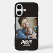 白黒のスクリプト モム設立 フォト Case-Mate iPhoneケース (裏面)