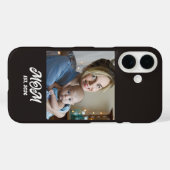 白黒のスクリプト モム設立 フォト Case-Mate iPhoneケース (裏面 (横))
