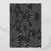 白黒のスクリプトmerry christmas non photo 箔シーズンカード (裏面)