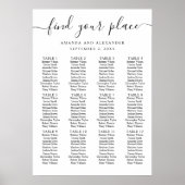 白黒のスクリプ結婚トの座席表 ポスター (正面)