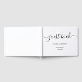 白黒のスクリプ結婚ト ゲストブック (全面)