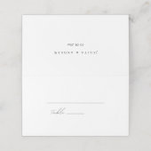 白黒のスクリプ結婚ト プレイスカード (外部開封)