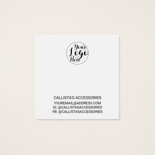 白黒のスクリ縁どプトロゴのヘアクリップの表示 (裏面)