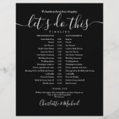 白黒のスケジュー結婚ルのタイムライン (正面)