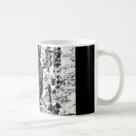 白黒のスケッチのオンドリのマグカップ コーヒーマグカップ