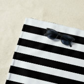 白黒のスストライプバイシャーリー・テイラー ビーチタオル (インサイチュ)