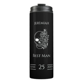 白黒のスタイリッシュ花婿介添人 タンブラー