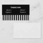 白黒のストライブ柄-名刺 名刺 (正面/裏面)