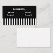 白黒のストライブ柄-名刺 名刺 (正面/裏面)