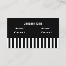 白黒のストライブ柄-名刺 名刺