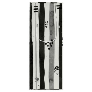 白黒のストライプたち ワインギフトバッグ