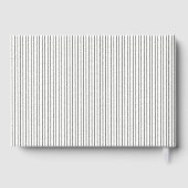 白黒のストライプとモノグラ結婚ム ゲストブック (裏面)