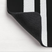 白黒のストライプのクールシンプルパターン マウスパッド (コーナー)