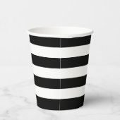 白黒のストライプの紙カップ 紙コップ (右)