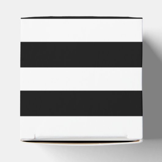 白黒のストライプの結婚式の引き出物箱 フェイバーボックス (上部)